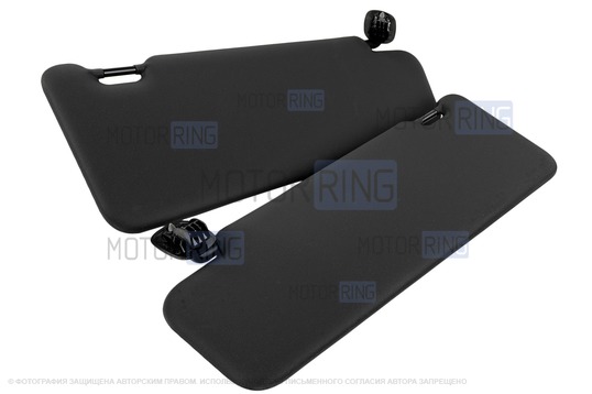 Солнцезащитные черные козырьки с зеркалами для Лада Икс Рей