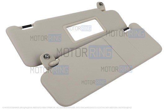 Солнцезащитные козырьки (правый с зеркалом) для Лада Ларгус FL, Икс Рей, Renault Logan 2, Sandero 2_1