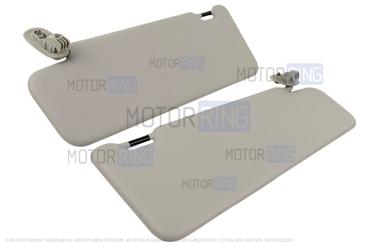 Солнцезащитные козырьки (правый с зеркалом) для Лада Ларгус FL, Икс Рей, Renault Logan 2, Sandero 2