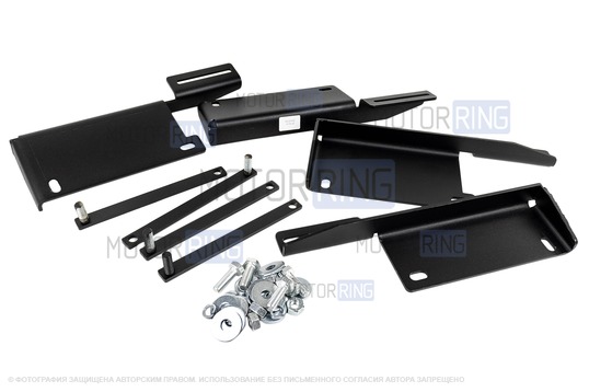 Пороги алюминиевые Rival Premium Black для 3-дверных Лада 4х4, Нива Легенд