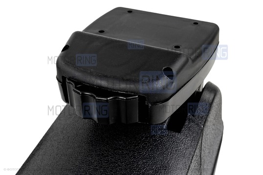 Подлокотник-бокс из экокожи с черной строчкой и пластиковым кожухом ручника для Лада Калина, Калина 2, Гранта, Датсун