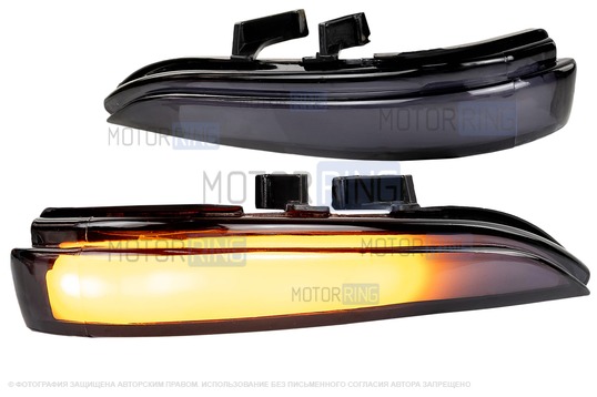 LED повторители поворотника Плазма в боковые зеркала образца 2015 года для Лада Веста