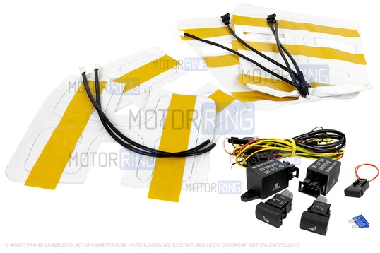 Комплект обогрева передних сидений МТ с термореле и однорежимными кнопками для Лада Веста NG_1