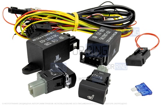 Комплект обогрева передних сидений МТ с термореле и однорежимными кнопками для Лада Веста NG