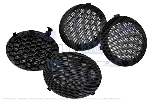 Решетки (сетки) динамиков на обивку дверей (4шт) для Лада Ларгус, Ларгус FL, Renault Logan, Sandero, Duster_1