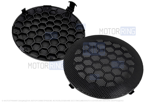 Решетки (сетки) динамиков на обивку дверей (4шт) для Лада Ларгус, Ларгус FL, Renault Logan, Sandero, Duster