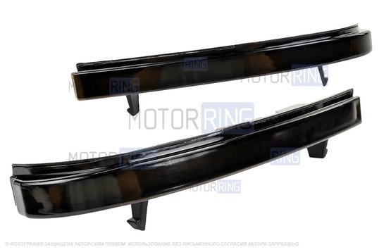 Динамические бело-желтые повторители поворота Мультиплазма с черным стеклом в зеркала нового образца для Лада Приора