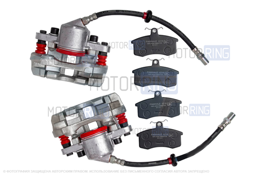 Суппорта передних тормозов GTS с колодками Finwha для ВАЗ 2108-21099, 2113-2115_1