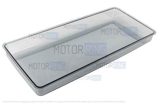 Тонированное гладкое оргстекло левой фары для ВАЗ 2105