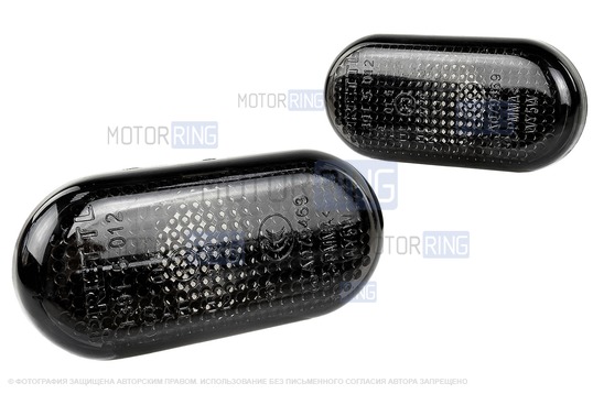 Тонированные указатели поворота ML на крылья (2шт) для Лада Ларгус, Ларгус FL, Renault Duster, Logan, Logan 2, Sandero, Sandero 2_1