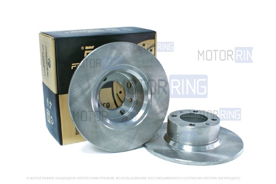 Невентилируемые тормозные диски Federal Reserve R13 без насечек и перфорации для ВАЗ 2101-2107_1