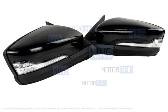 Механические боковые зеркала АТП Лифтбек с повторителями поворотников, окрашенные в цвет кузова для Лада Гранта, Гранта FL, Калина, Калина 2, Датсун