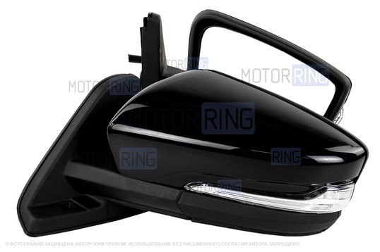 Боковые механические зеркала АТП в стиле Гранты с повторителями поворотников, окрашенные в цвет кузова и адаптированные для Лада 4x4, Нива Легенд