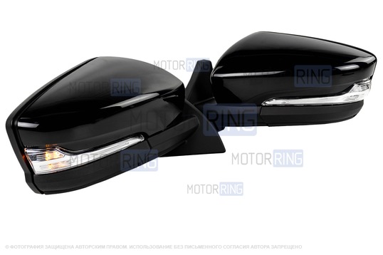 Боковые электрозеркала АТП в стиле Гранты с обогревом, повторителями поворотников, окрашенные в цвет кузова и адаптированные для ВАЗ 2108-21099, 2113-2115_1