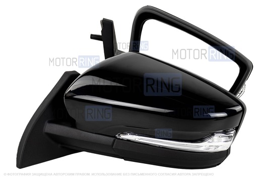 Боковые электрозеркала АТП в стиле Гранты с обогревом, повторителями поворотников, окрашенные в цвет кузова и адаптированные для ВАЗ 2108-21099, 2113-2115