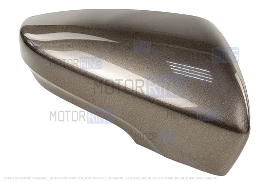 Накладка правого зеркала образца от 2014 года в цвете Кориандр (790) под повторитель поворотника для Лада Гранта, Гранта FL