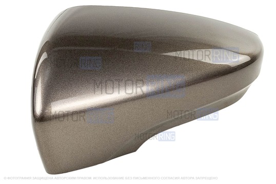 Накладка левого зеркала образца от 2014 года в цвете Кориандр (790) под повторитель поворотника для Лада Гранта, Гранта FL