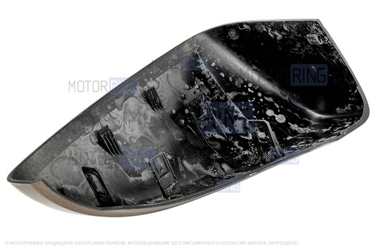 Накладка левого зеркала образца от 2014 года в цвете Кориандр (790) под повторитель поворотника для Лада Гранта, Гранта FL