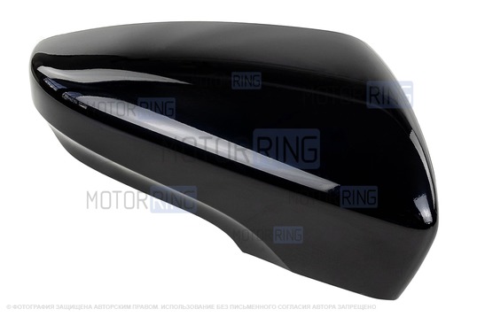 Накладка правого зеркала образца от 2014 года в цвете Космос (665) под повторитель поворотника для Лада Гранта, Гранта FL