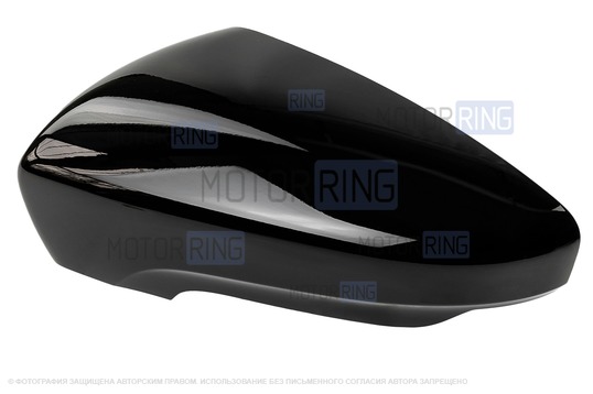 Накладка левого зеркала образца от 2014 года в цвете Пантера (672) под повторитель поворотника для Лада Гранта, Гранта FL_1