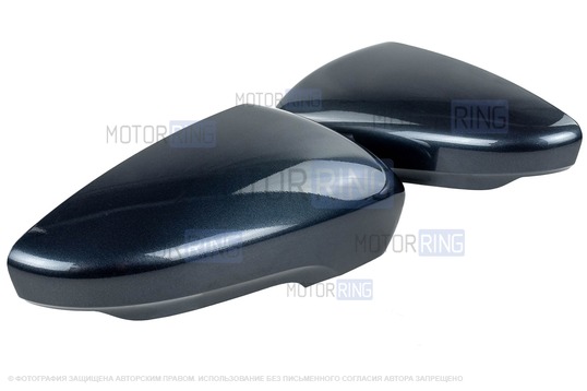 Накладки зеркал образца от 2014 года в цвете Борнео (633) под повторители поворотников для Лада Гранта, Гранта FL_1