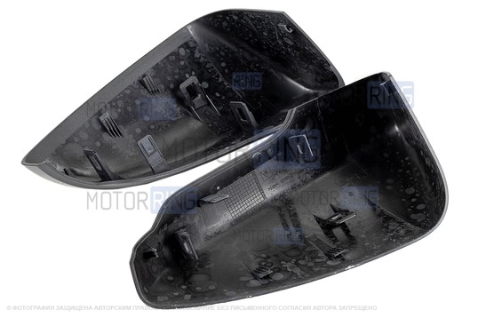 Накладки зеркал образца от 2014 года в цвете Борнео (633) под повторители поворотников для Лада Гранта, Гранта FL