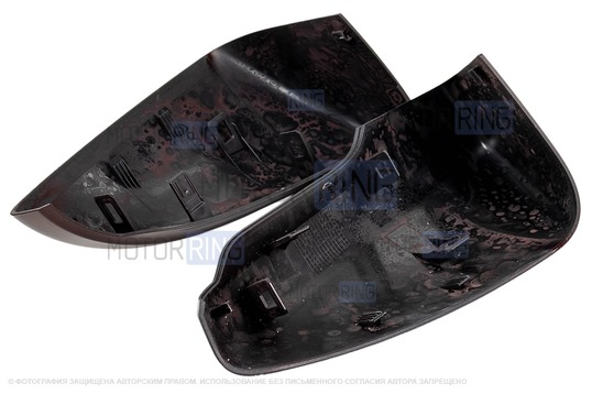 Накладки зеркал образца от 2014 года в цвете Портвейн (192) под повторители поворотников для Лада Гранта, Гранта FL