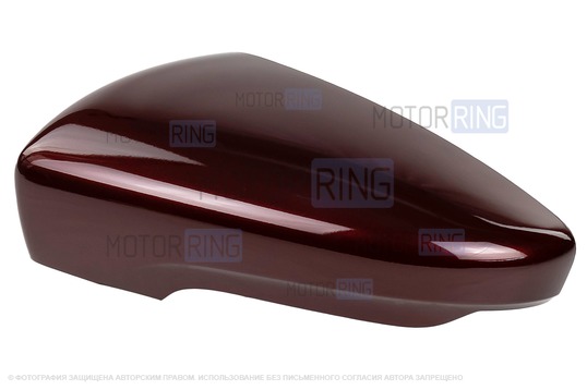 Накладка левого зеркала образца от 2014 года в цвете Портвейн (192) под повторитель поворотника для Лада Гранта, Гранта FL_1