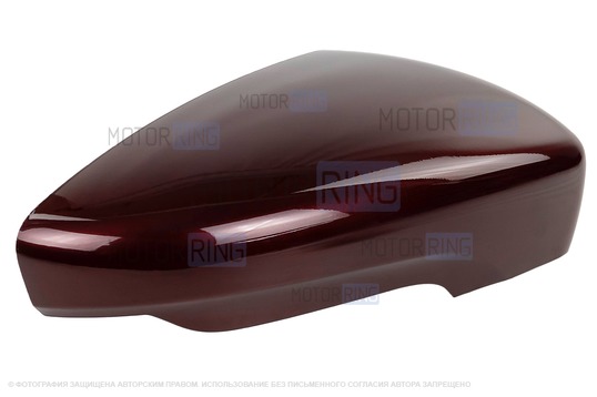 Накладка правого зеркала образца от 2014 года в цвете Портвейн (192) под повторитель поворотника для Лада Гранта, Гранта FL_1