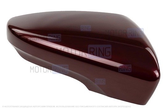 Накладка правого зеркала образца от 2014 года в цвете Портвейн (192) под повторитель поворотника для Лада Гранта, Гранта FL