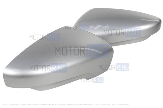 Накладки зеркал образца от 2014 года в цвете Платина (691) под повторители поворотников для Лада Гранта, Гранта FL_1
