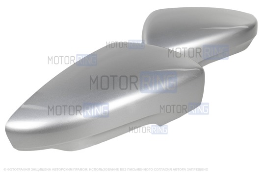 Накладки зеркал образца от 2014 года в цвете Платина (691) под повторители поворотников для Лада Гранта, Гранта FL