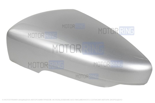 Накладка левого зеркала образца от 2014 года в цвете Платина (691) под повторитель поворотника для Лада Гранта, Гранта FL_1