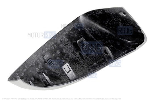 Накладка левого зеркала образца от 2014 года в цвете Платина (691) под повторитель поворотника для Лада Гранта, Гранта FL