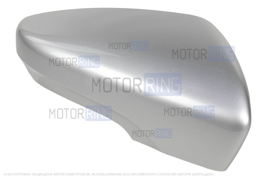 Накладка правого зеркала образца от 2014 года в цвете Платина (691) под повторитель поворотника для Лада Гранта, Гранта FL