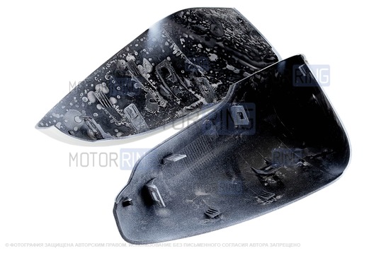 Накладки зеркал образца от 2014 года в цвете Ледниковый (221) под повторители поворотников для Лада Гранта, Гранта FL