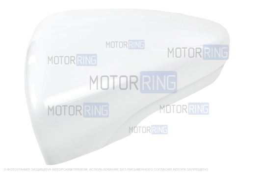 Накладка левого зеркала образца от 2014 года в цвете Ледниковый (221) под повторитель поворотника для Лада Гранта, Гранта FL
