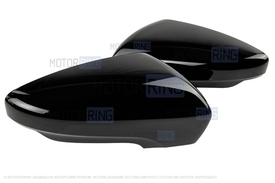 Неокрашенные накладки зеркал образца от 2014 года под повторители поворотников для Лада Гранта, Гранта FL_1