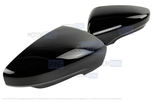 Неокрашенные накладки зеркал образца от 2014 года под повторители поворотников для Лада Гранта, Гранта FL