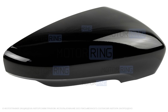 Неокрашенная накладка правого зеркала образца от 2014 года под повторитель поворотника для Лада Гранта, Гранта FL