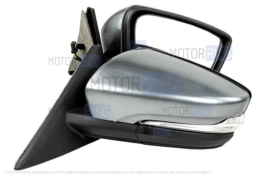 Боковые электрозеркала АТП в стиле Гранты с обогревом, повторителями поворотников, окрашенные в цвет кузова и адаптированные для ВАЗ 2110-2112, Лада Приора