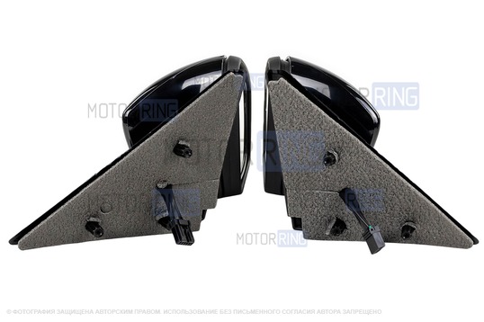 Боковые электрозеркала АТП в стиле Гранты с обогревом и повторителями поворотников, адаптированные для ВАЗ 2110-2112, Лада Приора