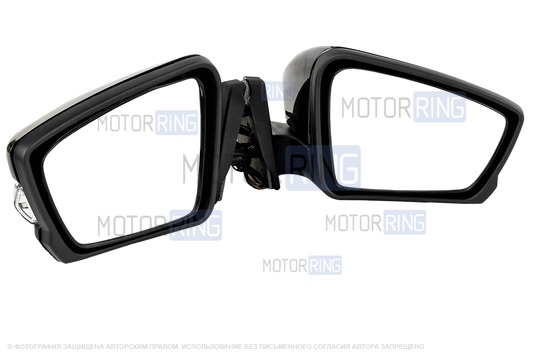 Боковые электрозеркала АТП в стиле Гранты с обогревом и повторителями поворотников, адаптированные для ВАЗ 2108-21099, 2113-2115
