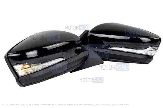 Боковые механические зеркала АТП в стиле Гранты с повторителями поворотников, окрашенные в цвет кузова и адаптированные для ВАЗ 2108-21099, 2113-2115_1