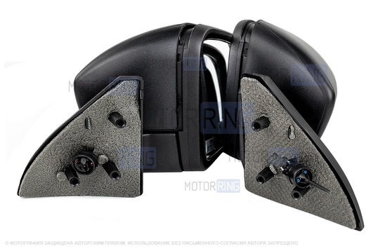 Боковые механические зеркала АТП в стиле Гранты с повторителями поворотников, окрашенные в цвет кузова и адаптированные для ВАЗ 2108-21099, 2113-2115