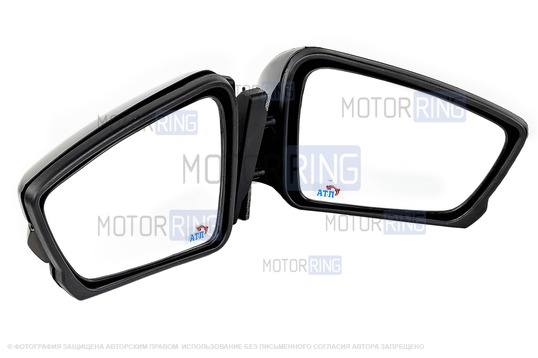 Боковые механические зеркала АТП в стиле Гранты с повторителями поворотников, окрашенные в цвет кузова и адаптированные для ВАЗ 2108-21099, 2113-2115