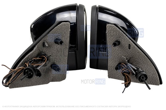Боковые механические зеркала АТП в стиле Гранты с повторителями поворотников, адаптированные для ВАЗ 2108-21099, 2113-2115