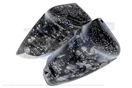 Накладки зеркал образца от 2014 года в цвете Белое облако (240) под повторители поворотников для Лада Гранта, Гранта FL