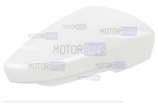 Накладка правого зеркала образца от 2014 года в цвете Белое облако (240) под повторитель поворотника для Лада Гранта, Гранта FL_1