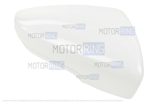 Накладка правого зеркала образца от 2014 года в цвете Белое облако (240) под повторитель поворотника для Лада Гранта, Гранта FL
